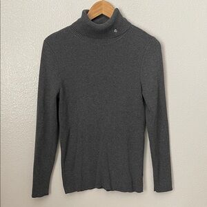 Ralph Lauren gray ribbed turtleneck long sleeve shirt XL minimalist old money